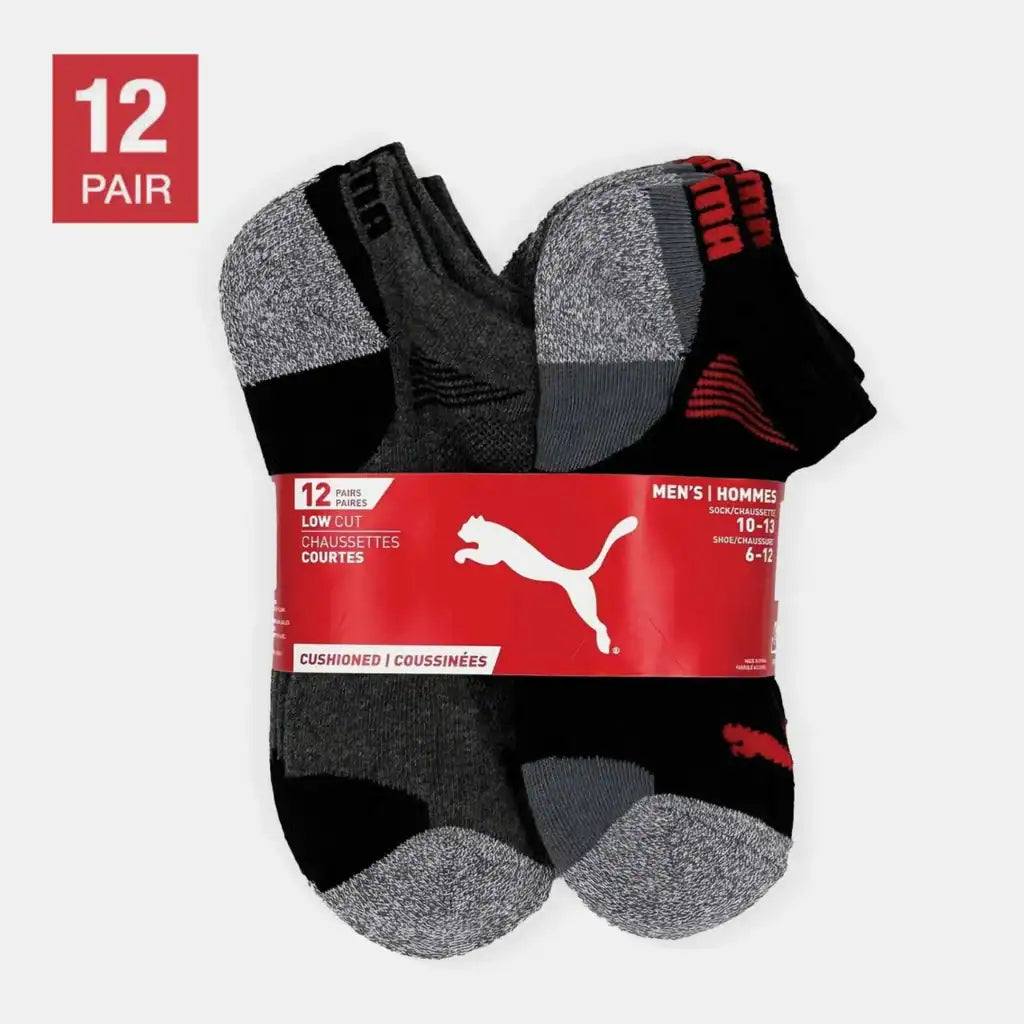 Low Cut Athletic Socks, 12 Pack