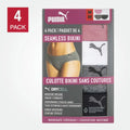 4 Packs Seamless Bikini Wht / Pnkrose / Gry / Blk