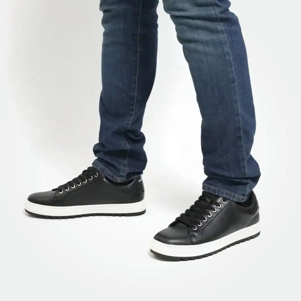 Recycled Leather Sneaker Sawtooth Sole