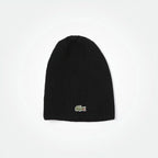Green Crocodile Ribbed Wool Beanie
