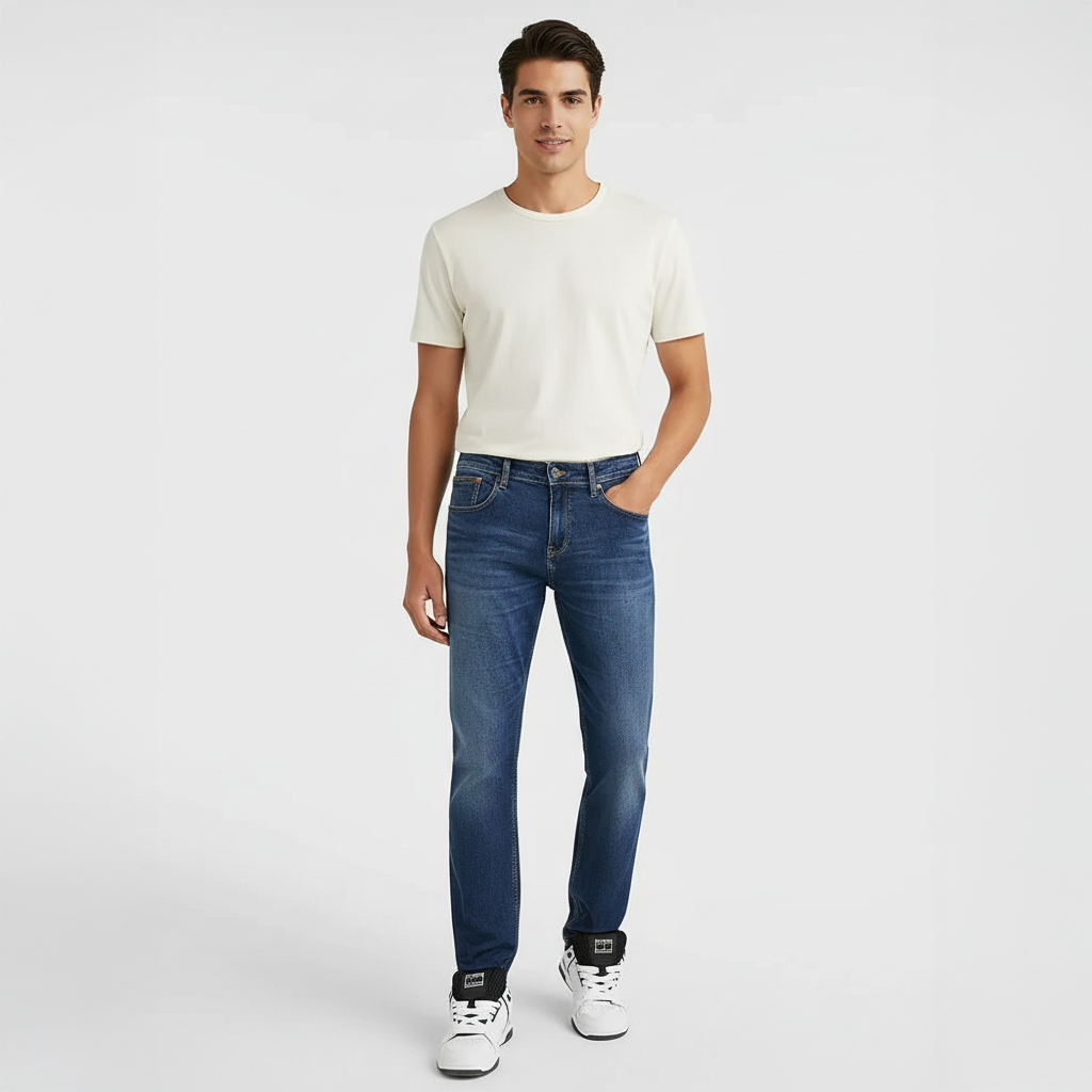Stretch Straight Jeans