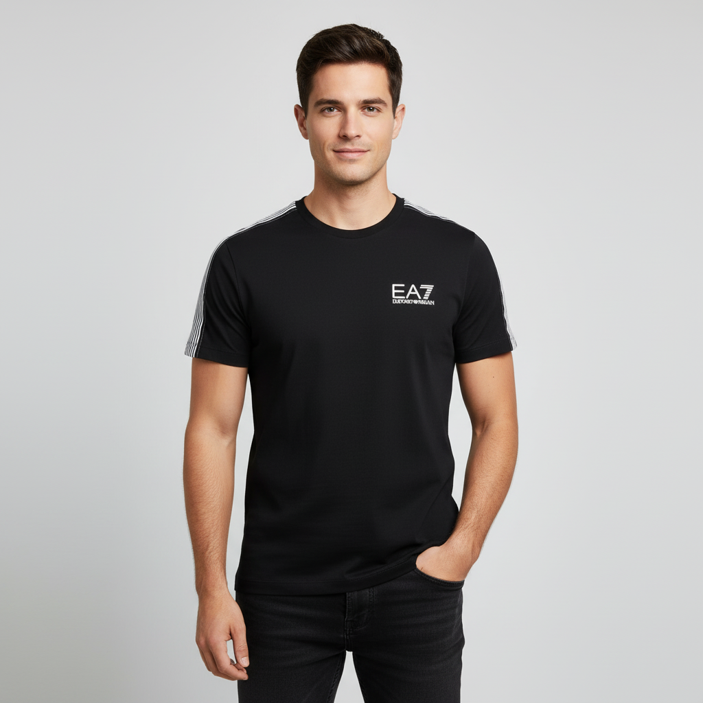 Right Side EA7 Logo Tee