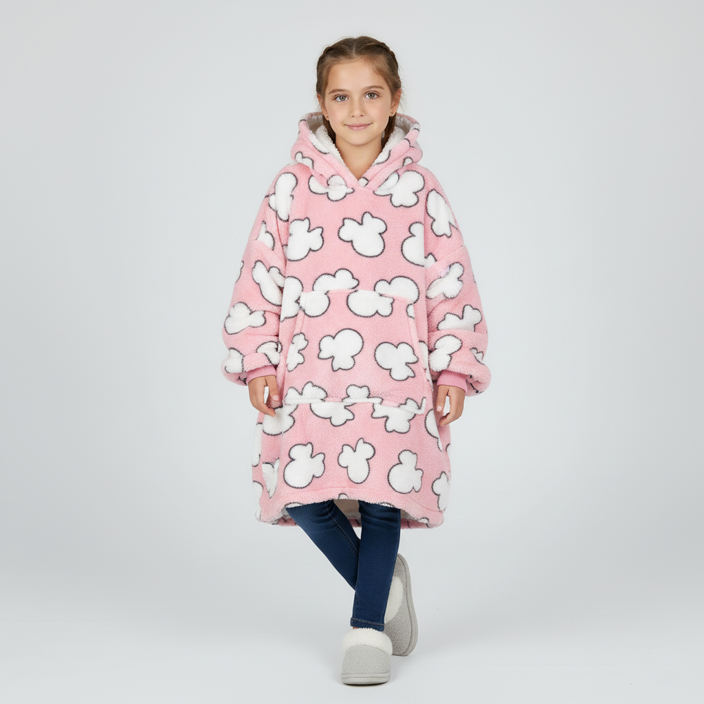 Minnie Mouse Kids Girl Children Hooded Character Loungee