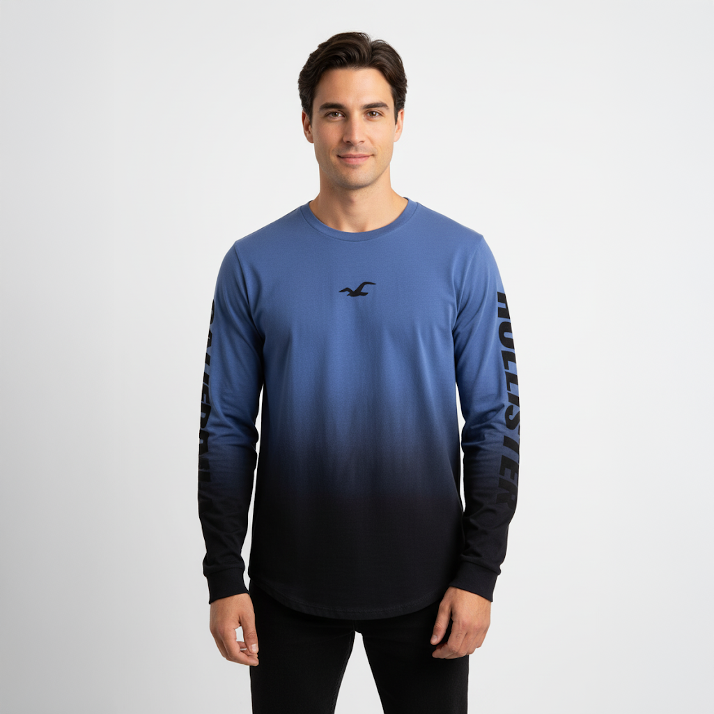 Long Sleeve Sweatshirt Curved Hem