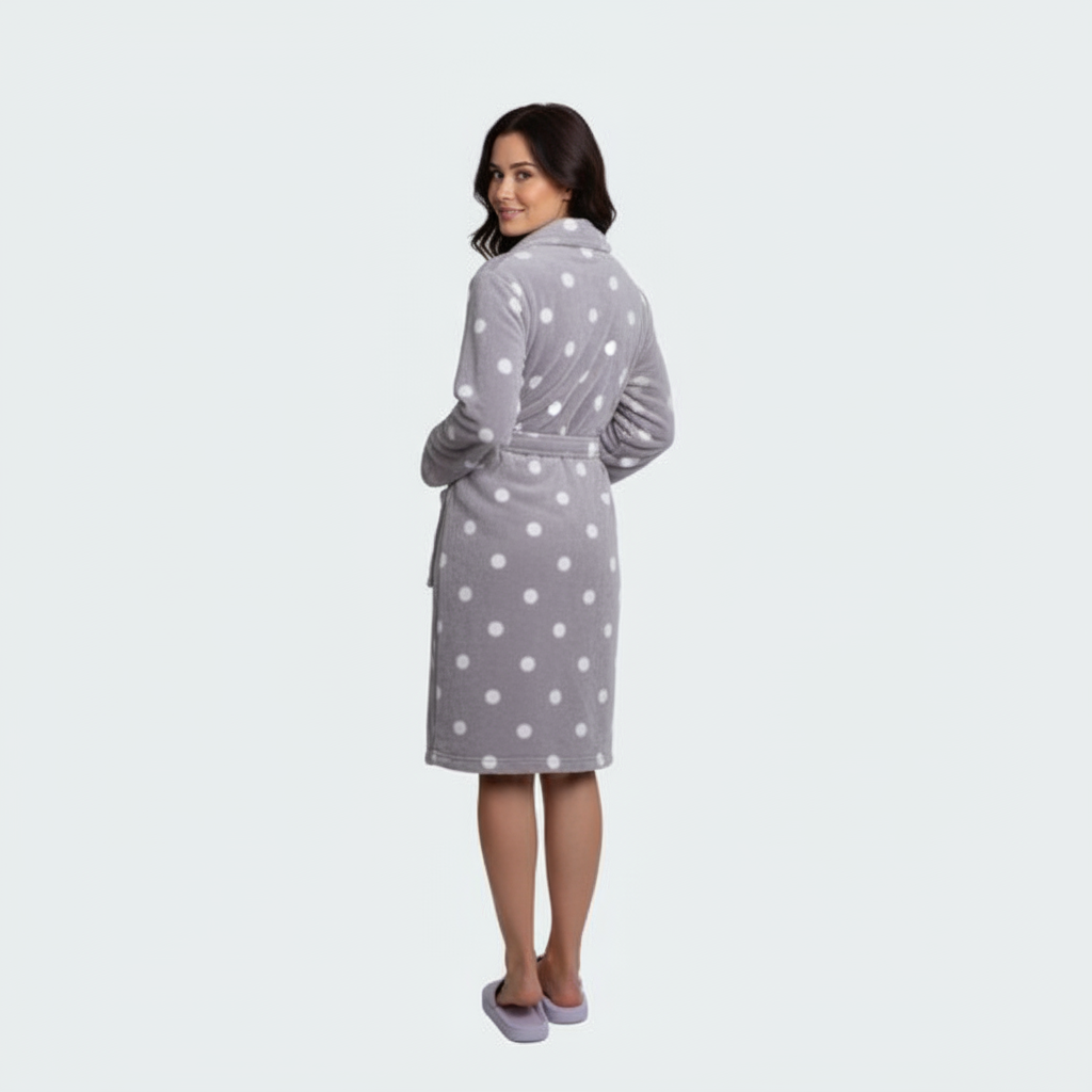 Bathrobe Printed Flannel Dot