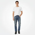 Regular Fit Mid Waist Tapered Leg Jeans