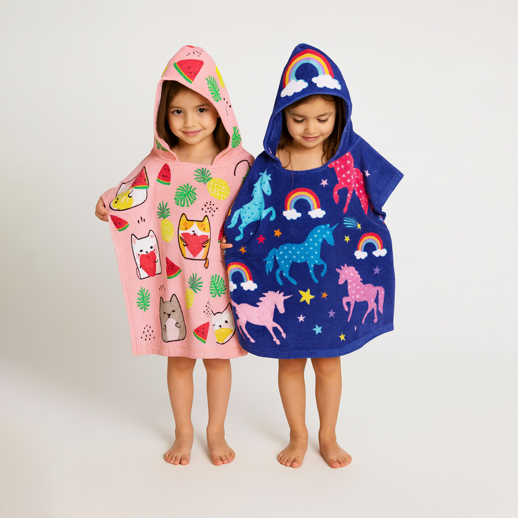 Hooded Towels, Cat & Unicorn
