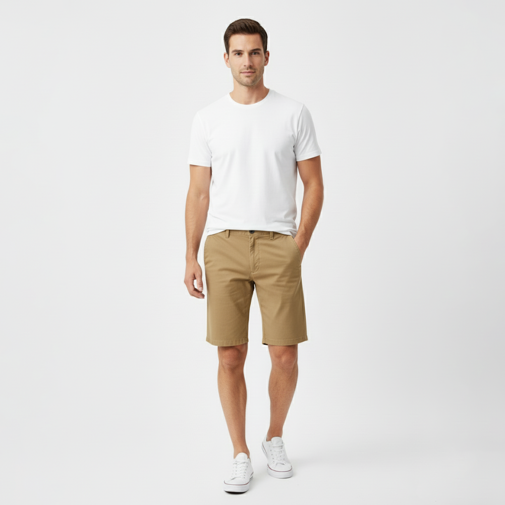 Casual Flat Front Shorts