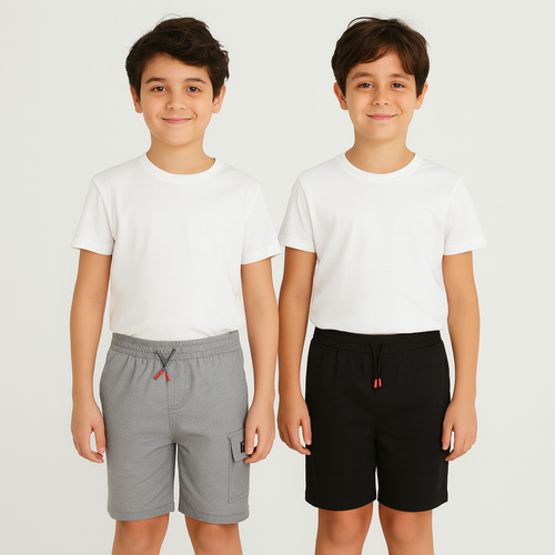 2 Pack Pull On Shorts