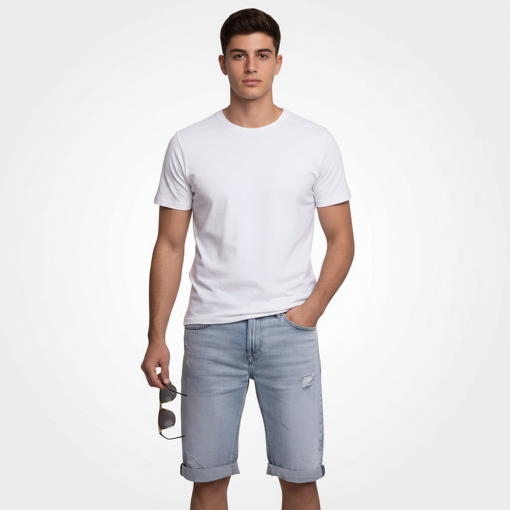 Slim Denim Shorts