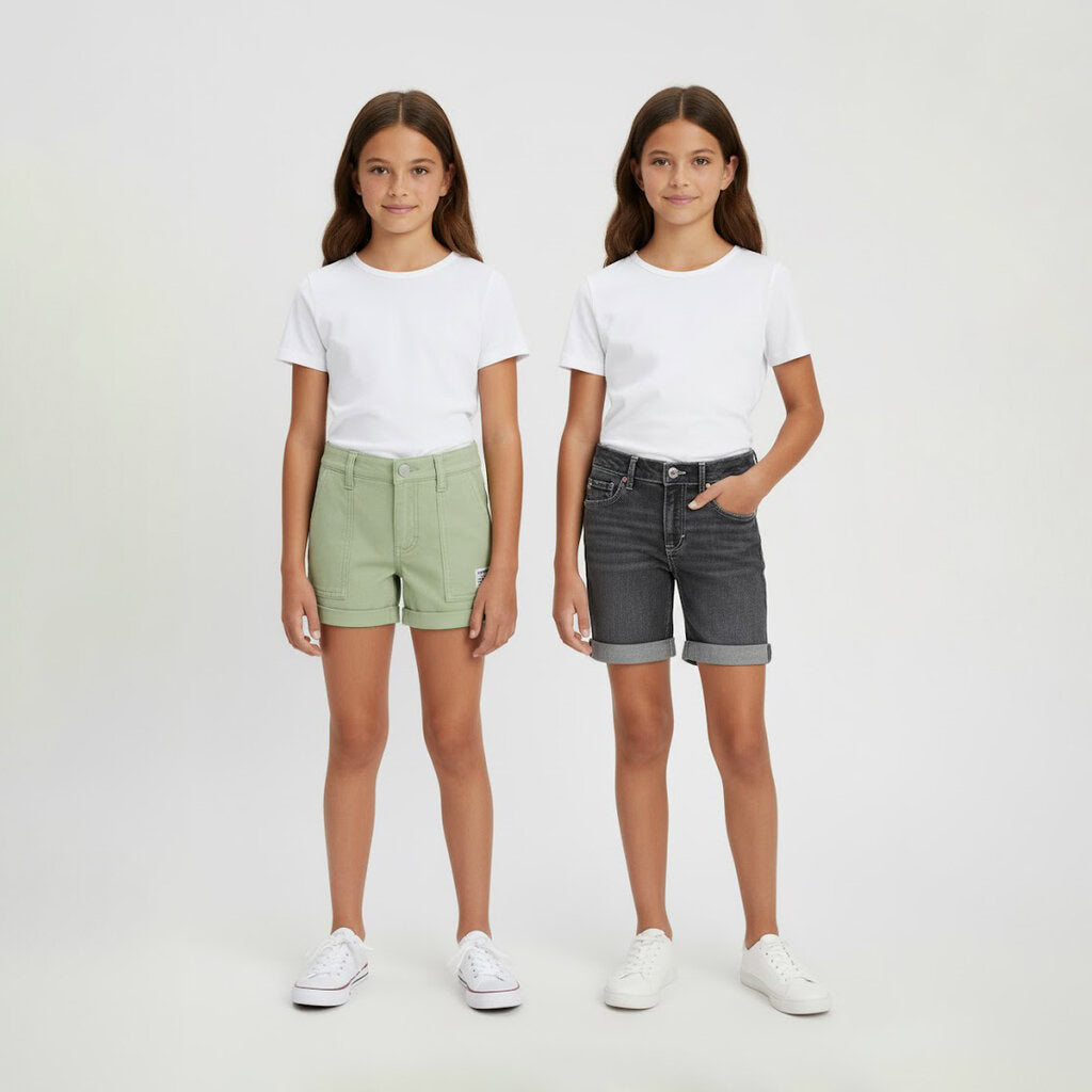 2 Pack Youth Denim and Twill Shorts