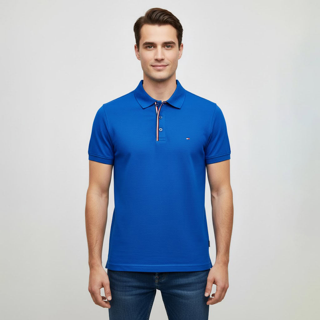 Tommy Striped Polo Slim Fit Wicking