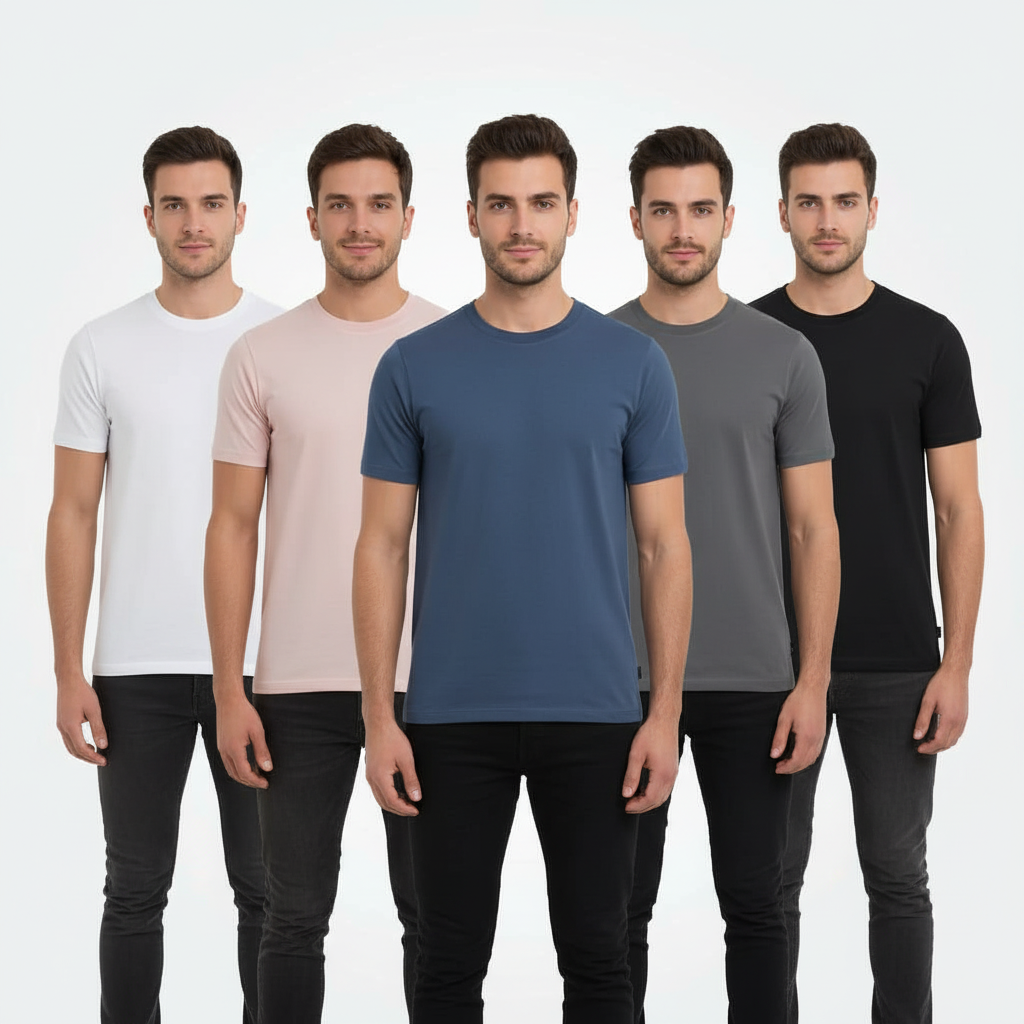 5 Pack Crew Neck Tshirt