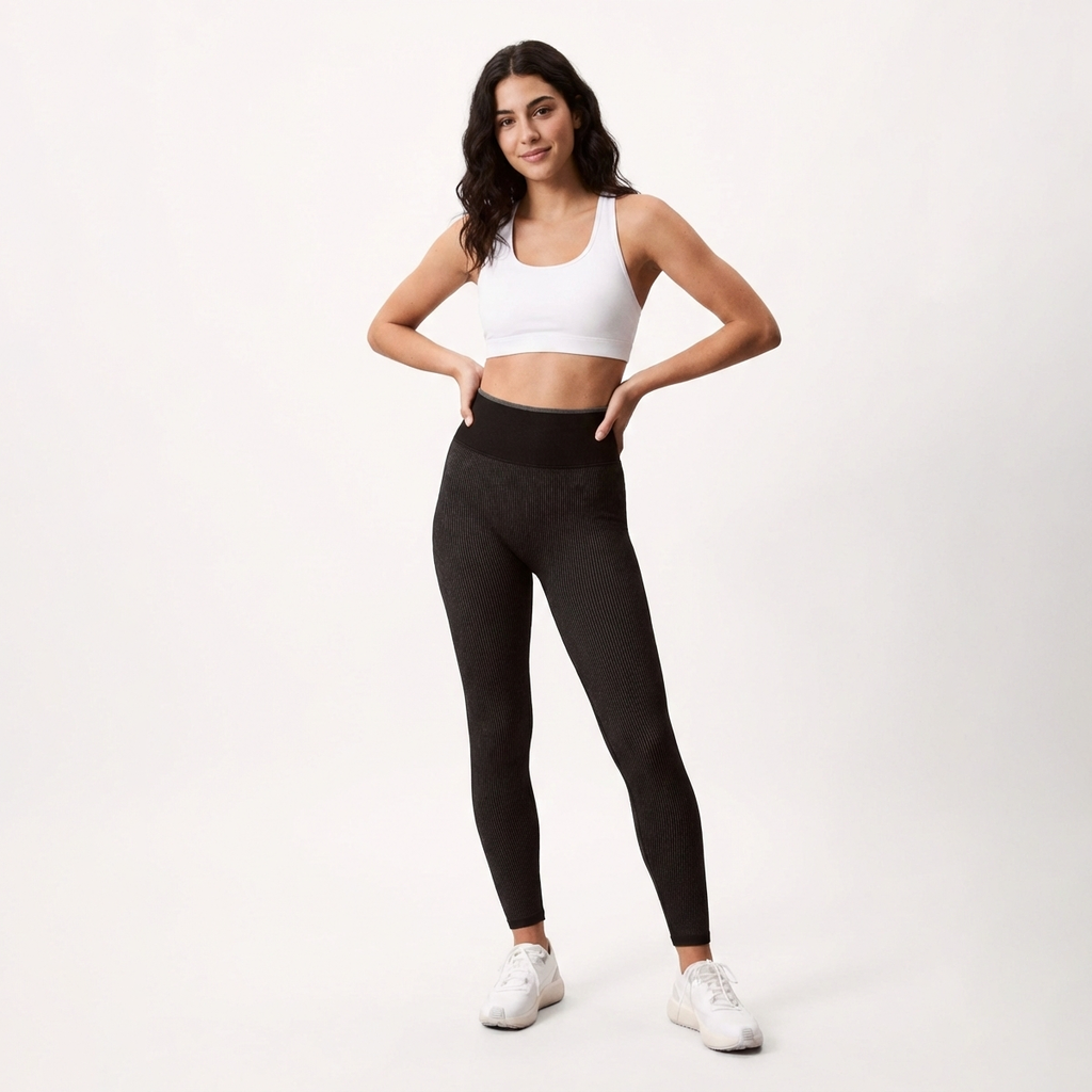 Ribbed 7 / 8 Gym Leggings