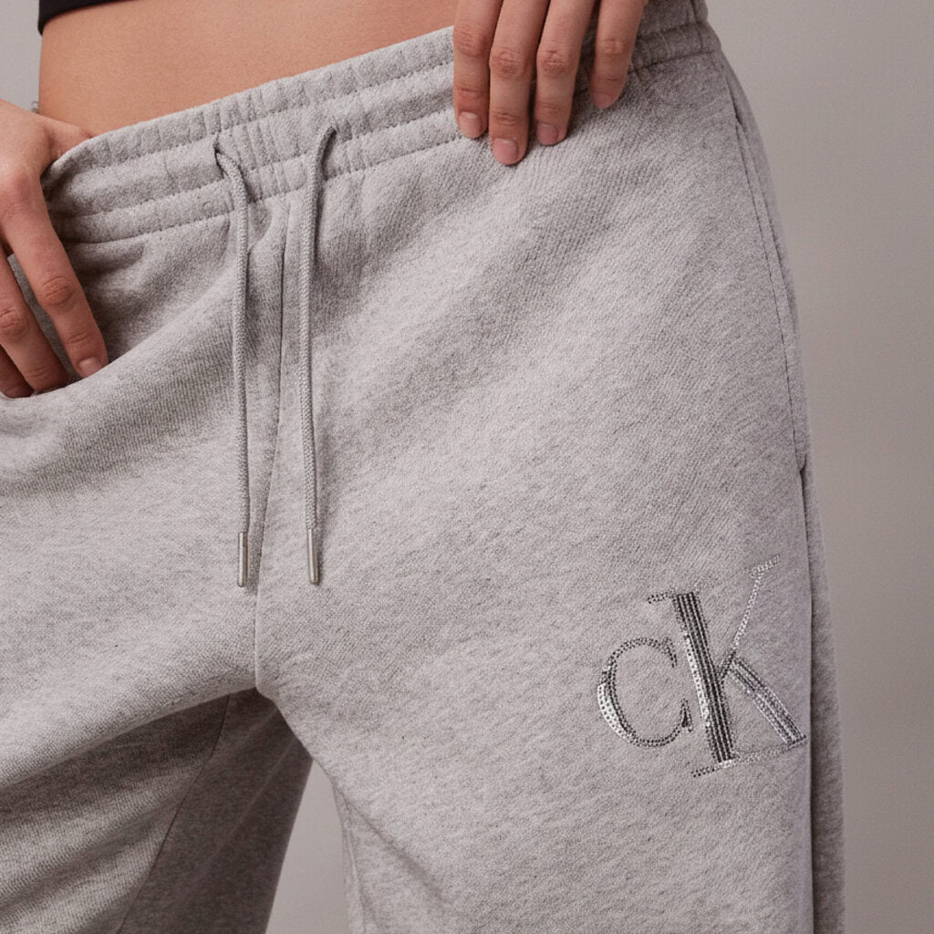 Fleece Sequin Monogram Relaxed Hoodie