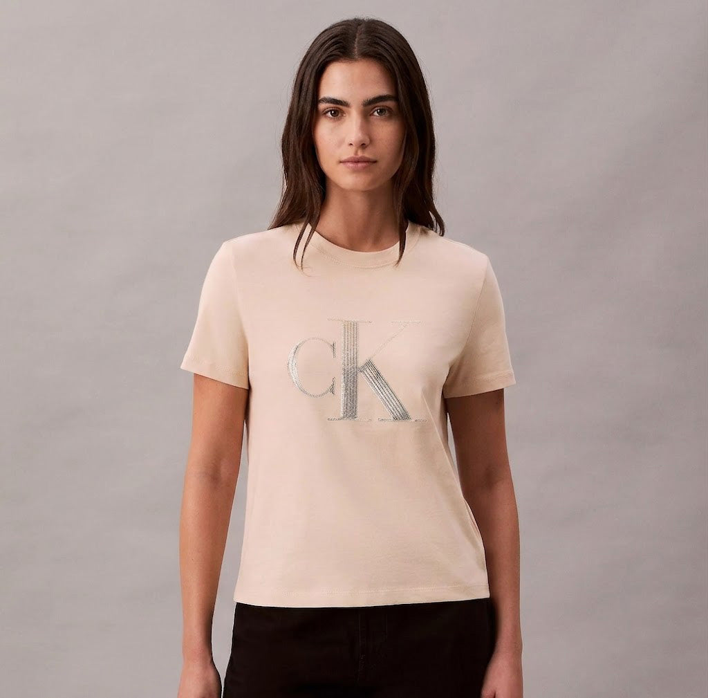 Sequin Monogram Classic T-Shirt