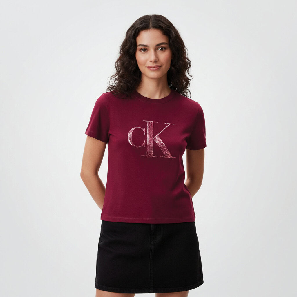 Sequin Monogram Classic T-Shirt