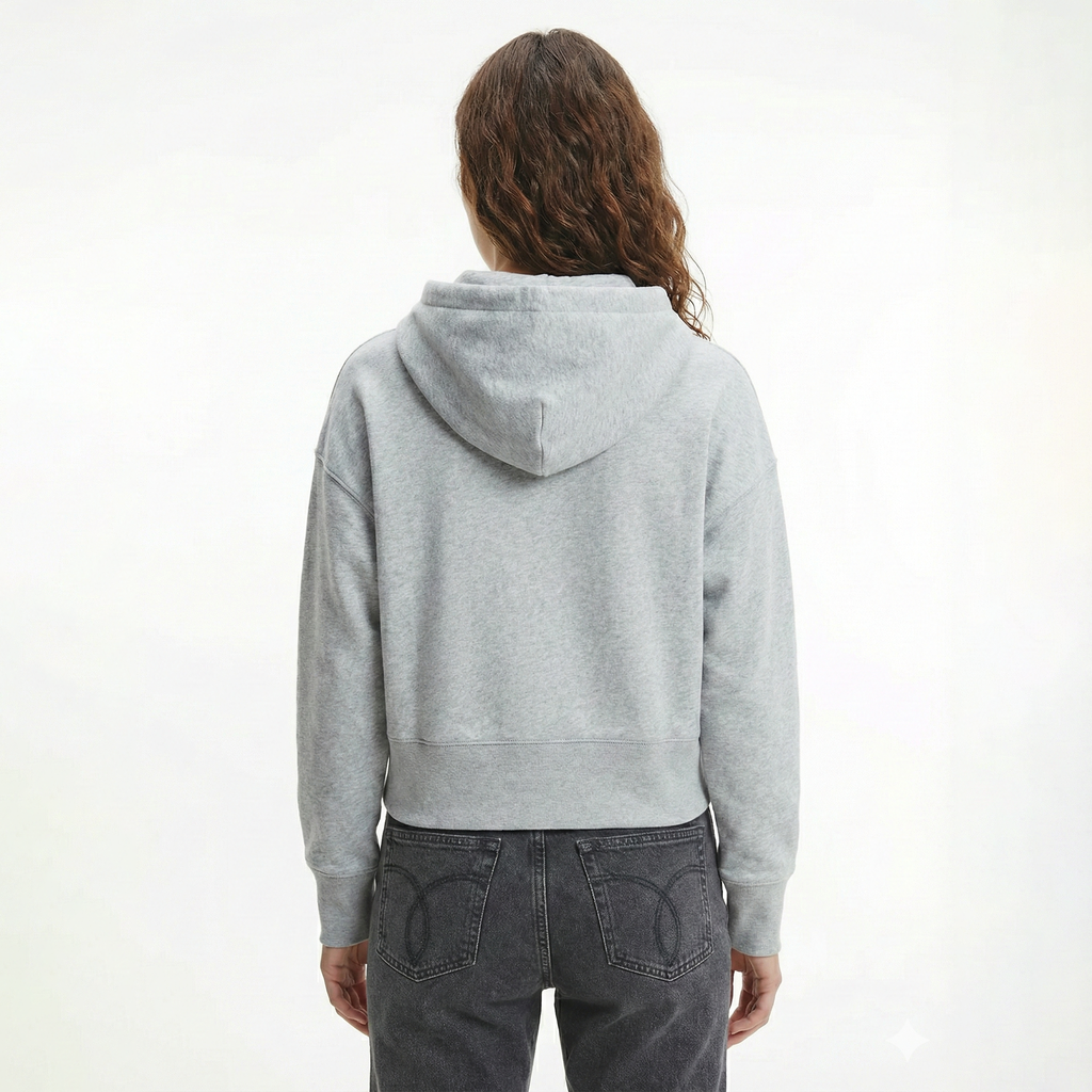 Fleece Sequin Monogram Relaxed Hoodie