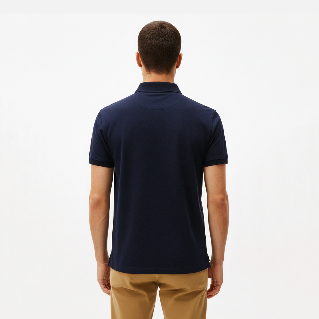 Regular Fit Textured Monogram Polo